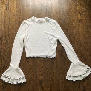 Lost and Wander White Ruffle Top